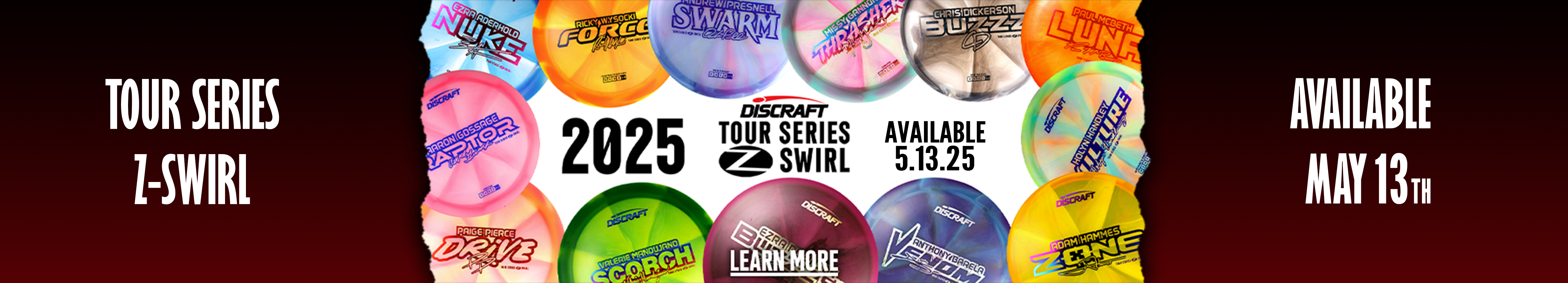Discraft Tour Series Z Swirl is available on May 13, 2025!
