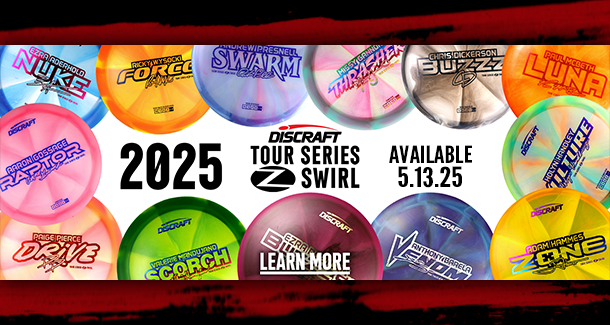 Discraft Tour Series Z Swirl is available on May 13, 2025!