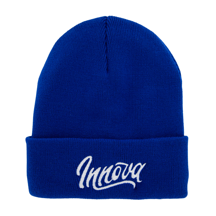 Flow Cuff Beanie - Blue - (Knit outter with Fleece liner)