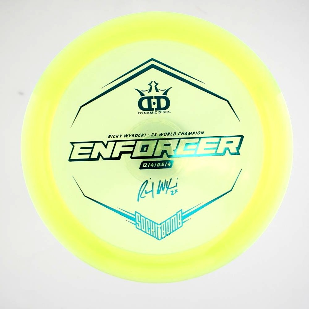 Enforcer - 2x Ricky Wysocki Sockibomb Stamp - Yellow - 173.7 gm -  Disc ID: 389076