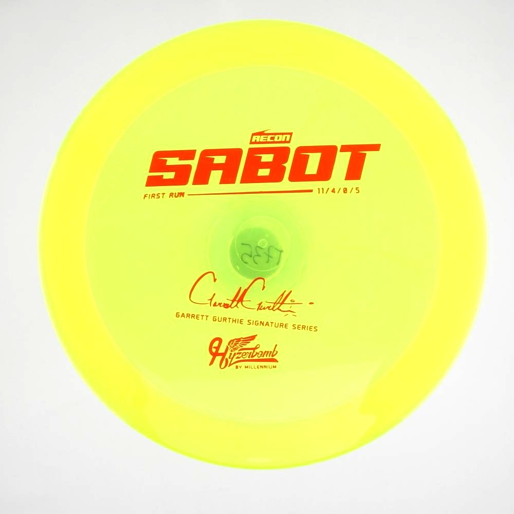 Sabot - First Run - Yellow - 175.3 gm -  Disc ID: 425407