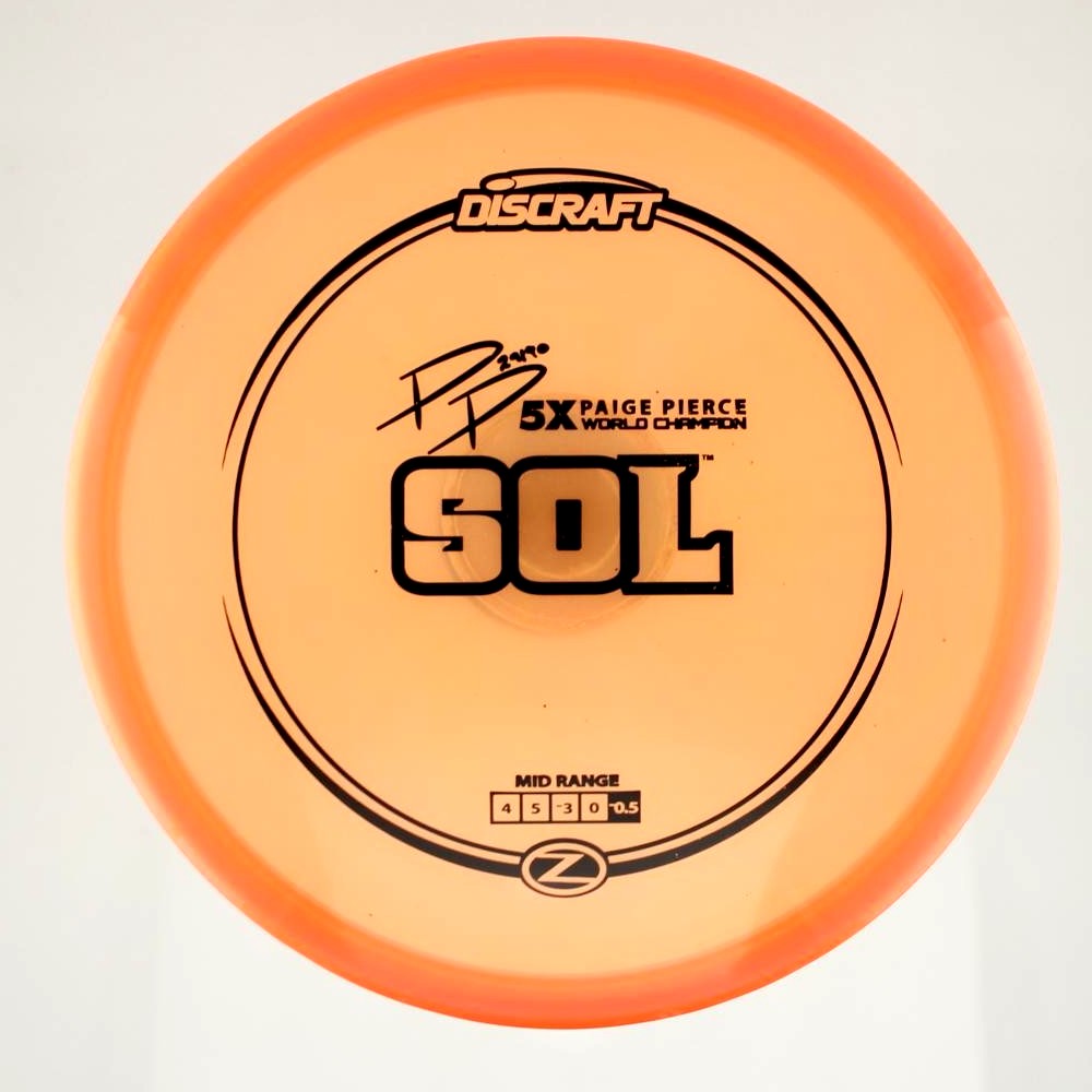 Sol - 5x World Champion Paige Pierce - Orange - 164.6 gm -  Disc ID: 472241