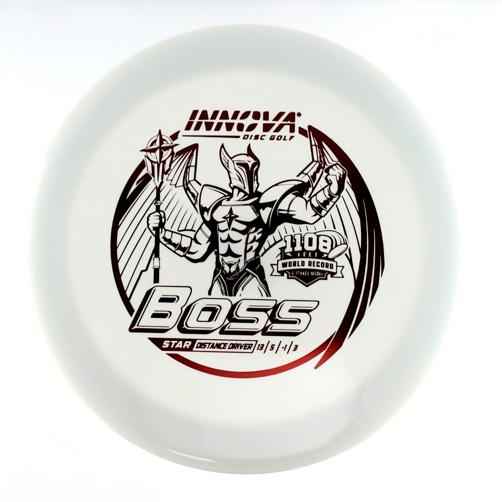 Boss - 1108 feet World Distance Record - White - 176.0 gm -  Disc ID: 562484