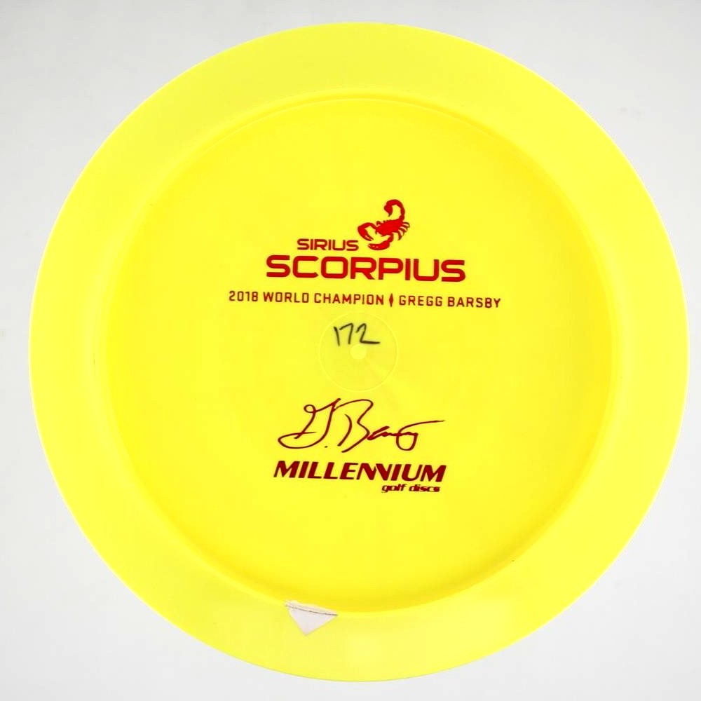 Scorpius - Bottom Stamp Gregg Barsby 2018 World Champion - Yellow - 173.2 gm -  Disc ID: 565281