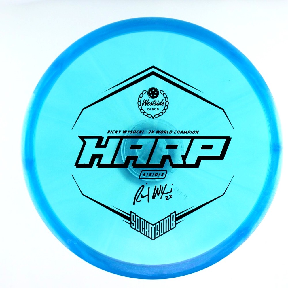 Harp - 2x Ricky Wysocki Sockibomb Stamp - Blue - 174.8 gm -  Disc ID: 582373