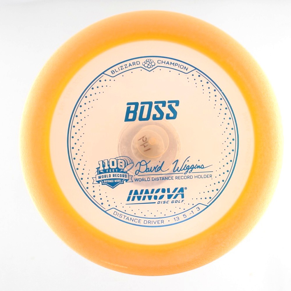Boss - David Wiggins Jr. World Distance Record 1108 feet - Orange - 150.1 gm -  Disc ID: 597704