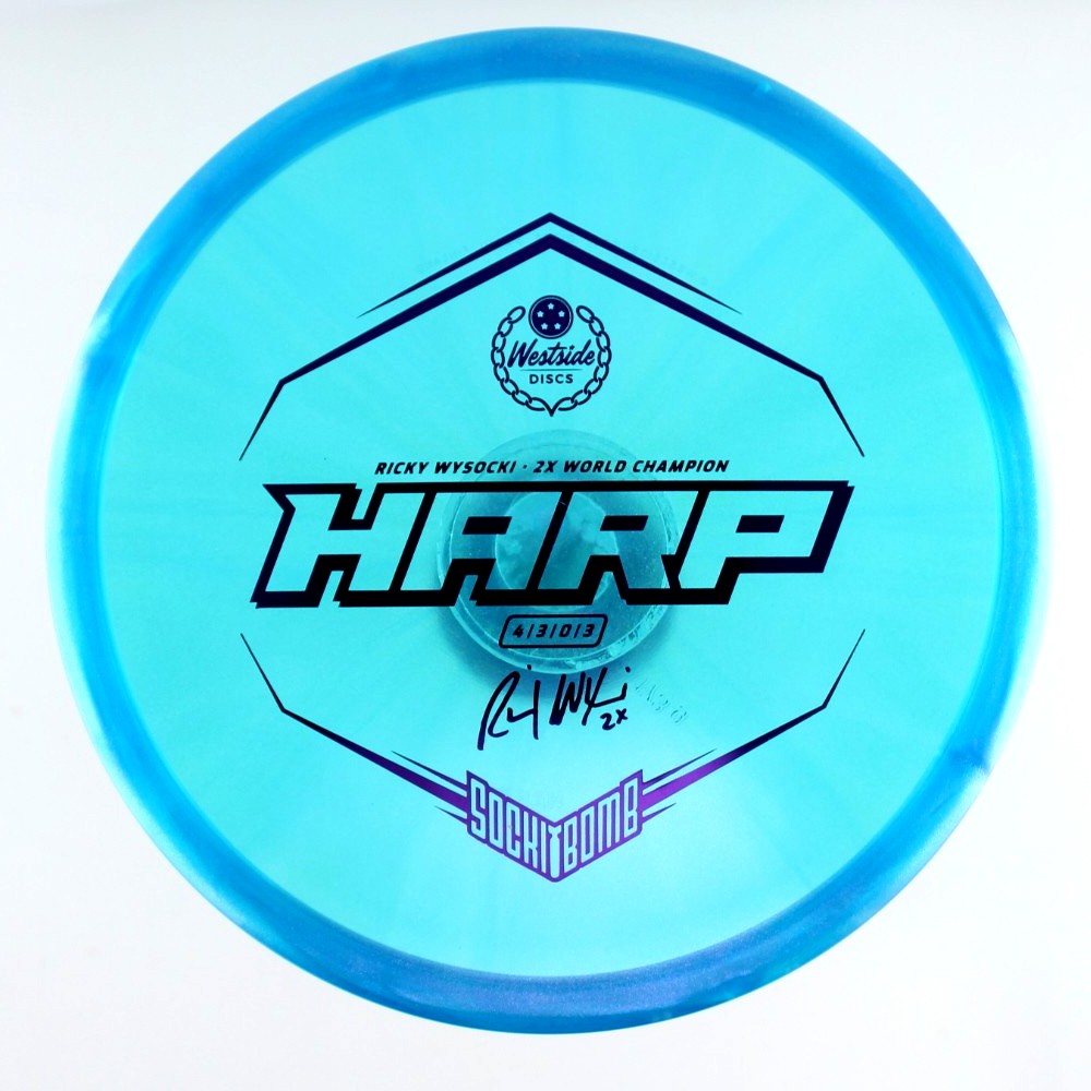 Harp - 2x Ricky Wysocki Sockibomb Stamp - Blue - 174.5 gm -  Disc ID: 600138