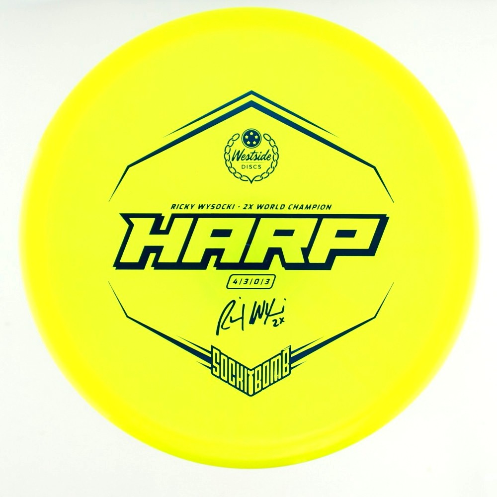 Harp - 2x Ricky Wysocki Sockibomb Stamp - Yellow - 175.0 gm -  Disc ID: 600144