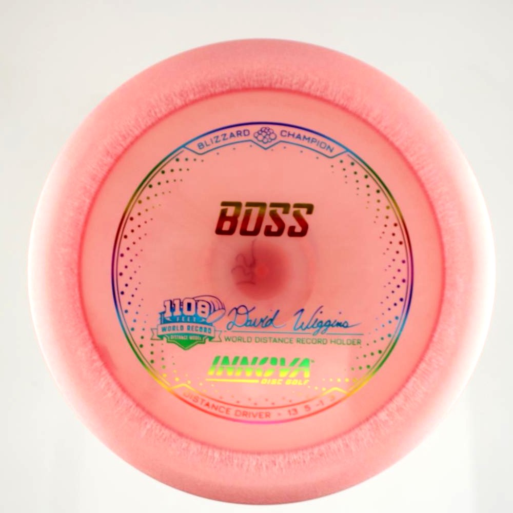 Boss - David Wiggins Jr. World Distance Record 1108 feet - Pink - 135.4 gm -  Disc ID: 600755