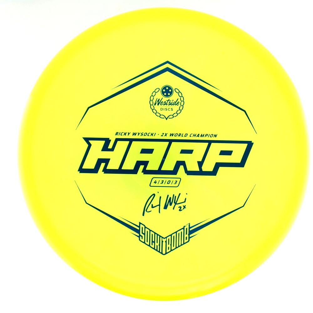 Harp - 2x Ricky Wysocki Sockibomb Stamp - Yellow - 175.9 gm -  Disc ID: 613195