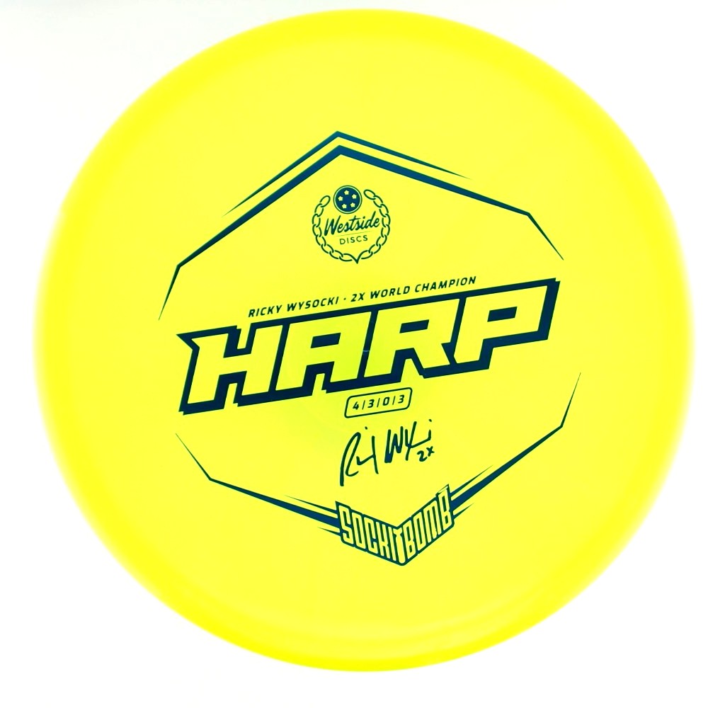 Harp - 2x Ricky Wysocki Sockibomb Stamp - Yellow - 175.6 gm -  Disc ID: 613198