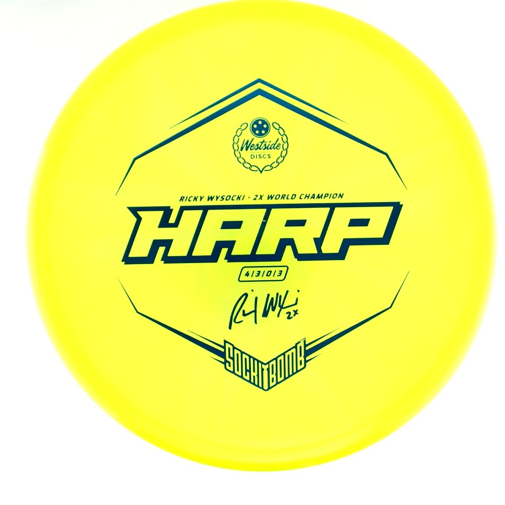 Harp - 2x Ricky Wysocki Sockibomb Stamp - Yellow - 176.4 gm -  Disc ID: 613199
